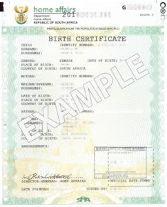South African Unabridged Birth Certificates - Unabridged Birth Certificates