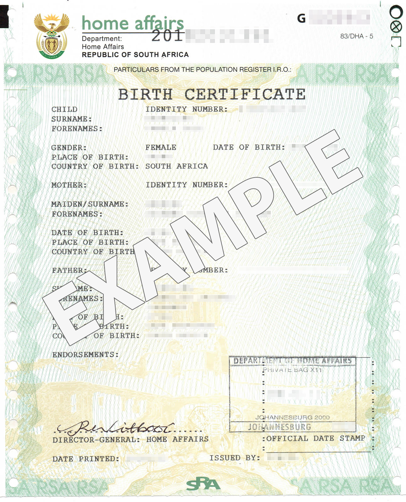 a certified copy of your birth certificate